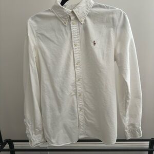 Women’s Ralph Lauren White Oxford Button-Down Shirt